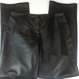 INC genuine leather wide leg pants US sz 4
